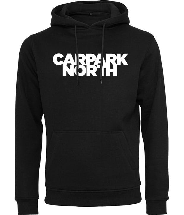 Sort Carpark North hoodie med hvidt logo